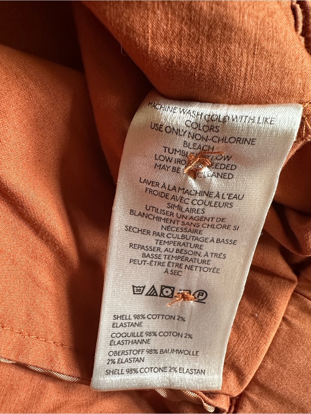 Anthropologie Maeve Curve Barrel Pants Poplin Terracotta Orange Medium - Picture 12 of 13